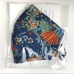 Tory Burch Designer Face Mask- Paradise Navy